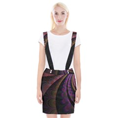 Fractal Colorful Pattern Spiral Braces Suspender Skirt by Celenk