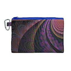 Fractal Colorful Pattern Spiral Canvas Cosmetic Bag (large) by Celenk