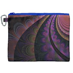 Fractal Colorful Pattern Spiral Canvas Cosmetic Bag (xxl) by Celenk