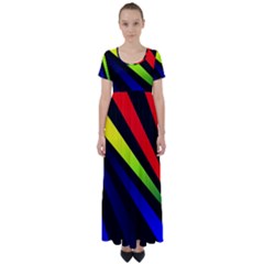 Graphic Design Computer Graphics High Waist Short Sleeve Maxi Dress by Celenk