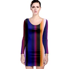 Abstract Background Pattern Textile 3 Long Sleeve Bodycon Dress by Celenk