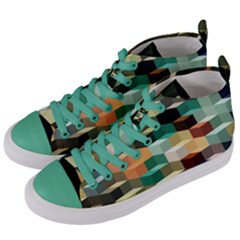 Art Design Color Pattern Creative 3d Women s Mid-top Canvas Sneakers by Celenk