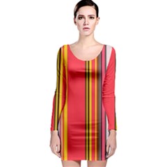 Abstract Background Pattern Textile Long Sleeve Bodycon Dress by Celenk