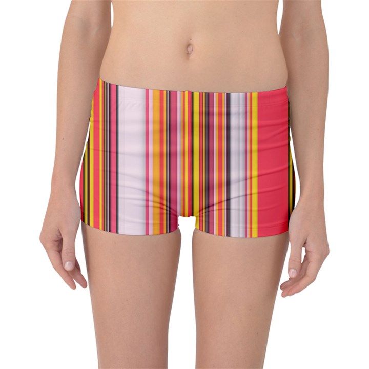 Abstract Background Pattern Textile Boyleg Bikini Bottoms