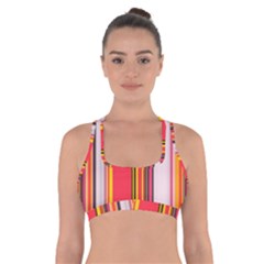 Abstract Background Pattern Textile Cross Back Sports Bra by Celenk