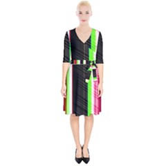 Abstract Background Pattern Textile Wrap Up Cocktail Dress by Celenk