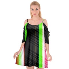 Abstract Background Pattern Textile Cutout Spaghetti Strap Chiffon Dress by Celenk