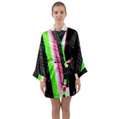 Abstract Background Pattern Textile Long Sleeve Kimono Robe by Celenk