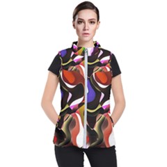 Abstract Background Design Art Women s Puffer Vest by Celenk