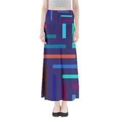 Lines Line Background Abstract Full Length Maxi Skirt by Celenk