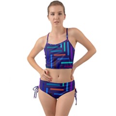 Lines Line Background Abstract Mini Tank Bikini Set