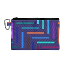 Lines Line Background Abstract Canvas Cosmetic Bag (medium) by Celenk