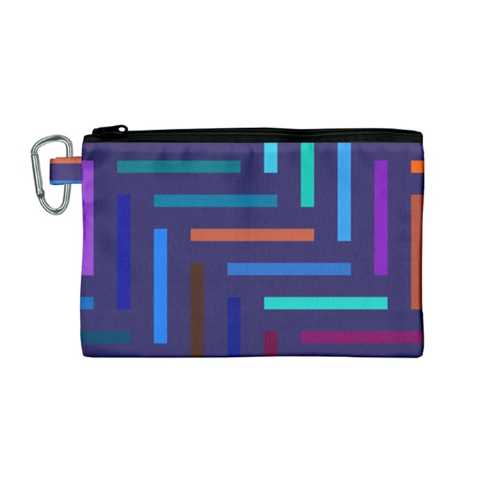 Lines Line Background Abstract Canvas Cosmetic Bag (Medium)