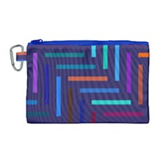 Lines Line Background Abstract Canvas Cosmetic Bag (large) by Celenk