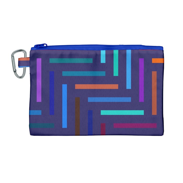 Lines Line Background Abstract Canvas Cosmetic Bag (Large)