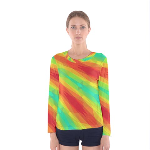 Graphic Kaleidoscope Geometric Women s Long Sleeve Tee by Celenk