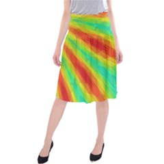 Graphic Kaleidoscope Geometric Midi Beach Skirt by Celenk