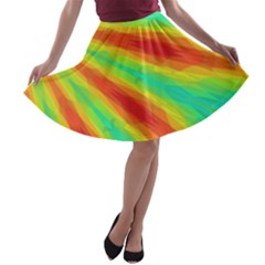 Graphic Kaleidoscope Geometric A-line Skater Skirt by Celenk