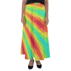 Graphic Kaleidoscope Geometric Flared Maxi Skirt by Celenk