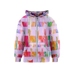 Watercolour Paint Dripping Ink Kids  Zipper Hoodie by Celenk