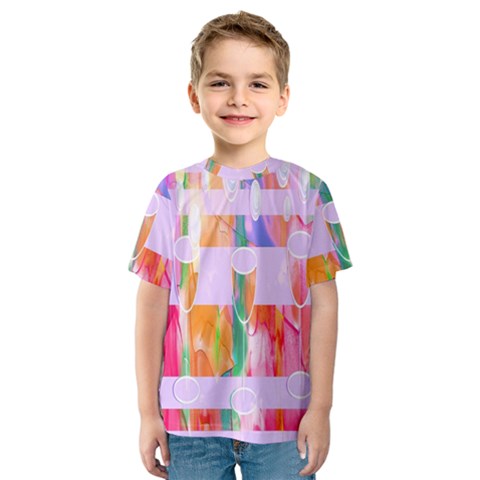 Watercolour Paint Dripping Ink Kids  Sport Mesh Tee by Celenk