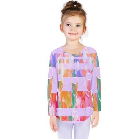 Watercolour Paint Dripping Ink Kids  Long Sleeve Tee by Celenk