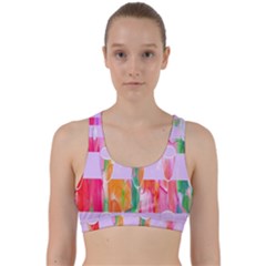 Watercolour Paint Dripping Ink Back Weave Sports Bra by Celenk