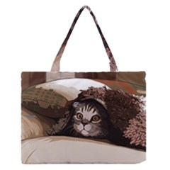 Cat Kitten Cute Pet Blanket Sweet Zipper Medium Tote Bag by Celenk