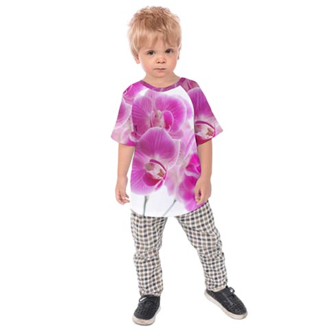 Orchid Phaleonopsis Art Plant Kids Raglan Tee by Celenk