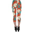 floral asian vintage pattern Capri Leggings  View2