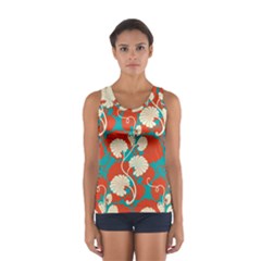 Floral Asian Vintage Pattern Sport Tank Top  by NouveauDesign