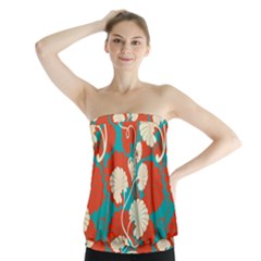 Floral Asian Vintage Pattern Strapless Top by NouveauDesign