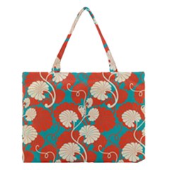 Floral Asian Vintage Pattern Medium Tote Bag by NouveauDesign