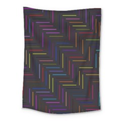 Lines Line Background Medium Tapestry by Celenk