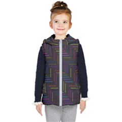 Lines Line Background Kid s Puffer Vest by Celenk