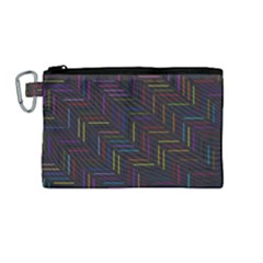 Lines Line Background Canvas Cosmetic Bag (medium) by Celenk