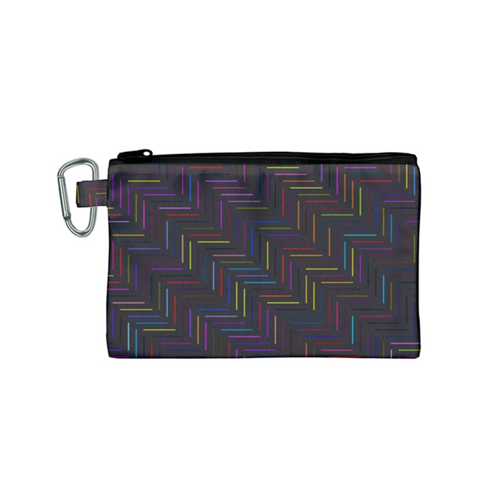 Lines Line Background Canvas Cosmetic Bag (Small)