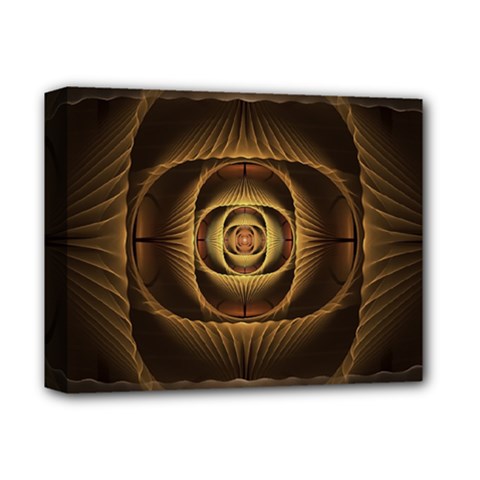 Fractal Copper Amber Abstract Deluxe Canvas 14  X 11  by Celenk