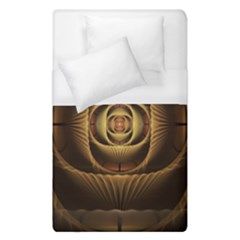 Fractal Copper Amber Abstract Duvet Cover (single Size) by Celenk