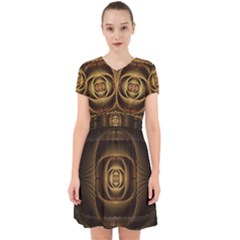 Fractal Copper Amber Abstract Adorable In Chiffon Dress by Celenk