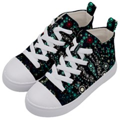 Modern Art Design Digital Kid s Mid-top Canvas Sneakers by Celenk