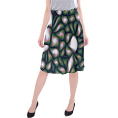 Fuzzy Abstract Art Urban Fragments Midi Beach Skirt by Celenk