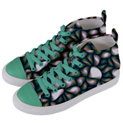 Fuzzy Abstract Art Urban Fragments Women s Mid-top Canvas Sneakers by Celenk