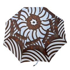 Grid Sky Pattern Blue Industrial Folding Umbrellas