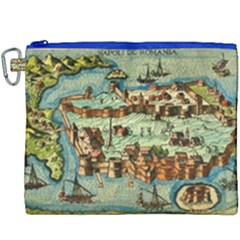 Medeival Ancient Map Fortress Canvas Cosmetic Bag (xxxl) by Celenk