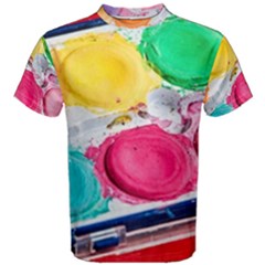 Palette Brush Paint Box Color Men s Cotton Tee by Celenk