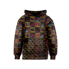 Kaleidoscope Pattern Abstract Art Kids  Pullover Hoodie by Celenk