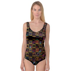 Kaleidoscope Pattern Abstract Art Princess Tank Leotard  by Celenk