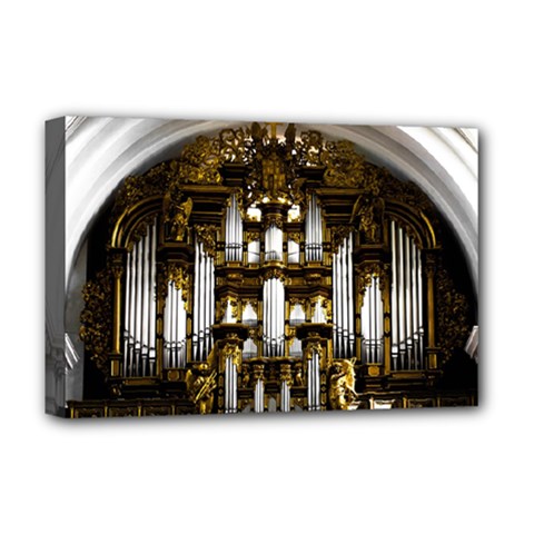 Organ Church Music Organ Whistle Deluxe Canvas 18  X 12   by Celenk