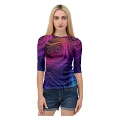 Abstract Pattern Art Wallpaper Quarter Sleeve Raglan Tee